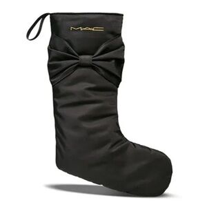 MAC Cosmetics Black Satin Bow Christmas Stocking